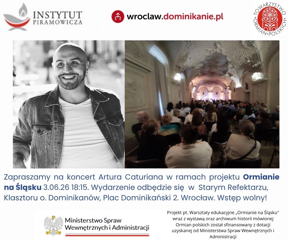 Muzyczne spotkanie z kulturą ormiańską. Artur Caturian wystąpi w Starym Refektarzu Dominikanów